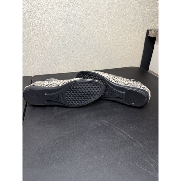 Aerosoles Loafers Women's Betunia Black Gray Slip On Shoe Leather Snakeskin 8W - Picture 6 of 9